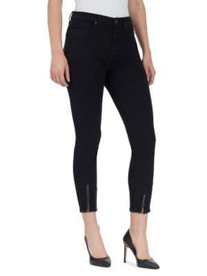 William Rast High-rise Cropped Skinny Jeans With Zippered Ankles
