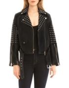 Bagatelle Studded Leather Biker Jacket