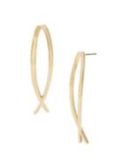 Robert Lee Morris Soho Mosaic Sculptural Crisscross Stick Drop Earrings