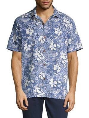 Tommy Bahama Tahitian Tiles Islandzone Camp Shirt