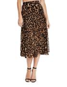 Bardot Leopard-print Pleated Skirt