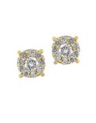 Effy Doro Diamond And 14k Yellow Gold Stud Earrings, 0.5 Tcw