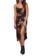 Astr The Label Gaia Floral-print Midi Dress