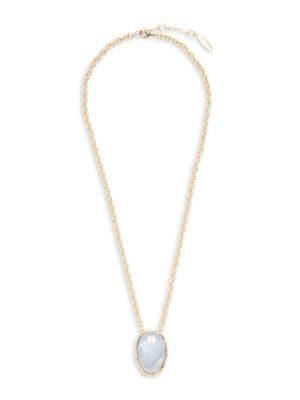 Sole Society Goldtone And Semi-precious Reversible Pendant Necklace