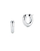 Roberto Coin Perfect 18k White Gold Small Hoop Earrings