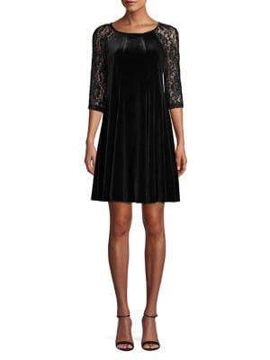 Gabby Skye Three-quarter Sleeve Shift Dress