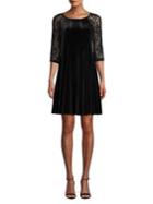 Gabby Skye Three-quarter Sleeve Shift Dress