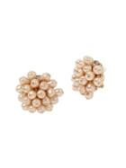 Miriam Haskell Shaky Faux-pearl Cluster Clip-on Earrings