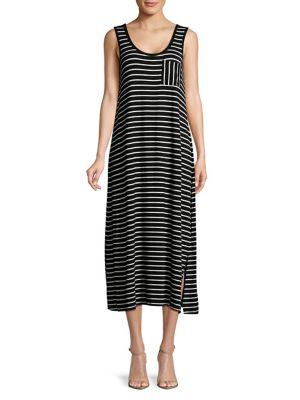 Calvin Klein Striped Maxi Dress