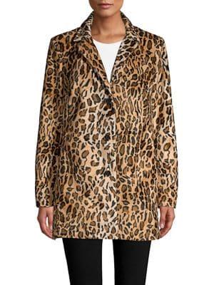 Context Faux Fur Leopard Printed Jacket