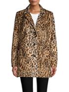 Context Faux Fur Leopard Printed Jacket