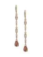 Givenchy Goldtone And Stellux Crystal Linear Earrings
