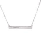 Lord & Taylor Sterling Silver Love Bar Necklace