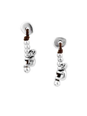 Uno De 50 Little George Crystal And Silver Earrings