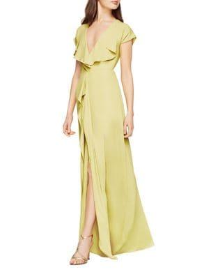 Bcbgmaxazria Evette Front Drape Maxi Dress