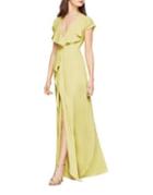 Bcbgmaxazria Evette Front Drape Maxi Dress