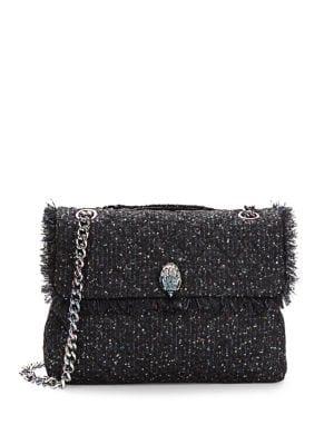 Kurt Geiger London Kensington Fringed Tweed Shoulder Bag