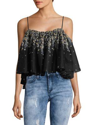 Free People Cotton Flounce Crop Top