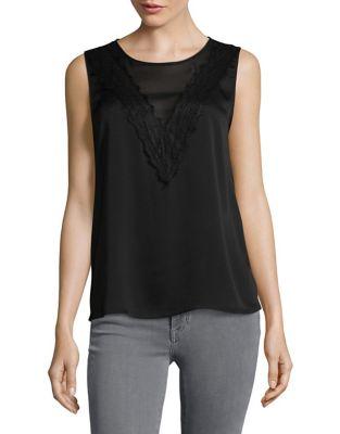 Vince Camuto Lace Trimmed Top