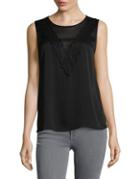 Vince Camuto Lace Trimmed Top