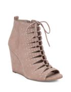Jessica Simpson Barlett Suede Caged Wedge Booties