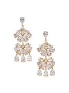 Vince Camuto Goldtone & Crystal Double Drop Earrings