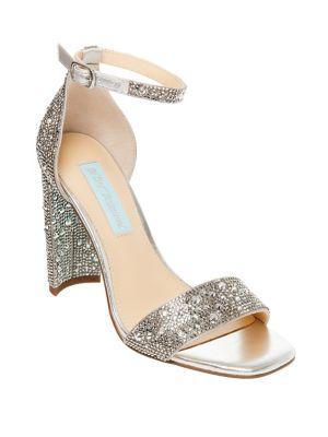 Betsey Johnson Blue Embellished Sandals