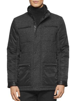 Calvin Klein Textured Media Coat