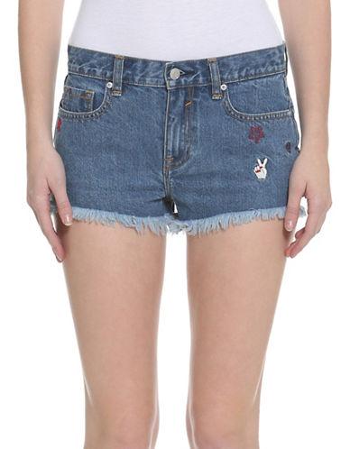 Vigoss Embroidered Five-pocket Denim Shorts