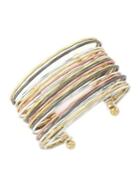 Jessica Simpson Multi-plated Hoops Cuff Bracelet