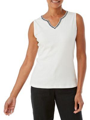 Olsen Sleeveless Cotton Tee