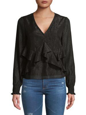 Highline Collective V-neck Flounce Blouse