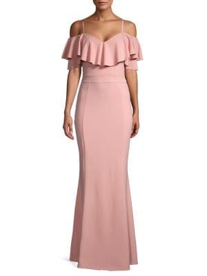Quiz Off-the-shoulder Ruffle A-line Dress