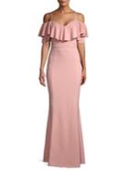 Quiz Off-the-shoulder Ruffle A-line Dress