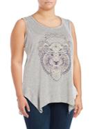 Jessica Simpson Plus Graphic Print Tank Top