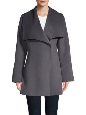 Laundry By Shelli Segal Wing-collar Walker Coat