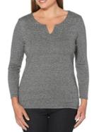 Rafaella Embellished Long-sleeve Cotton Top