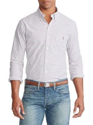 Polo Ralph Lauren Windowpane-print Oxford Shirt