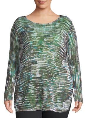 Nic+zoe Plus Meadow Knitted Top