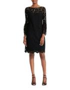 Lauren Ralph Lauren Scalloped Lace Sheath Dress