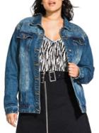 City Chic Plus Vintage Boyfriend Denim Jacket