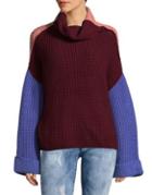 Free People Colorblocked Knit Sweater