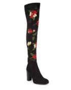 Sam Edelman Floral-embroidered Over-the-knee Boots