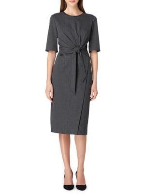 Tahari Arthur S. Levine Chevron Midi Sheath Dress