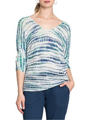 Nic+zoe Plus High Point Printed Top