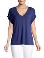 Tommy Bahama Folded-cuff V-neck Tee