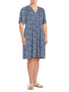 Eliza J Plus Printed Short-sleeve Shift Dress