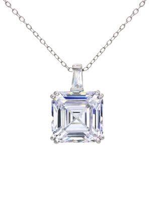 Lord & Taylor Square Cubic Zirconia Stone Necklace