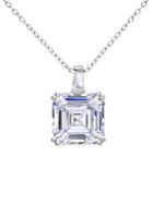 Lord & Taylor Square Cubic Zirconia Stone Necklace