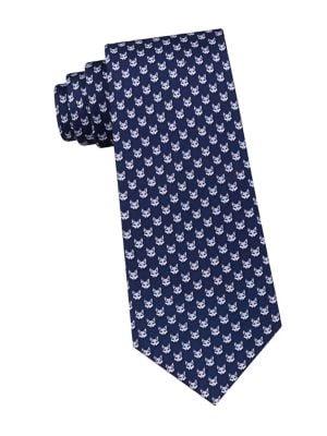 Lord & Taylor The Mens Shop Fox Printed Silk Tie